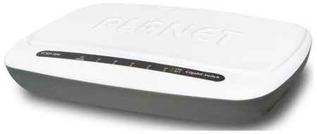PLANET 5-Port 10/100/1000Mbps Gigabit Ethernet Switch (External Power) - Plastic Case