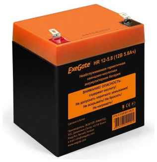 Exegate EX285951RUS Аккумуляторная батарея ExeGate HR 12-5.8 (12V 5.8Ah 1223W, клеммы F2) 2034088984