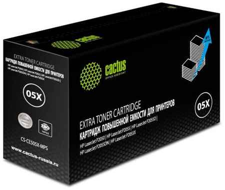 Картридж лазерный Cactus CS-CE505X-MPS черный (13000стр.) для HP LaserJet P2050 /P2055 /P2055D/ P2055DN / P2055X 2034089014