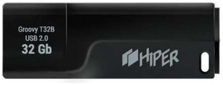Флэш-драйв 32GB USB 2.0, Groovy T,пластик, цвет черный, Hiper 2034089069