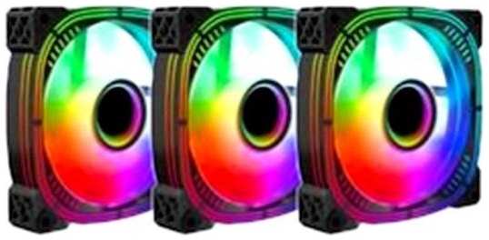Вентилятор Lamptron PRISM+ ARGB Black, 120x120x25 мм, 1500 об/мин, 35 дБА, PWM, черный, ARGB подсветка, 3 шт в упаковке 2034091525
