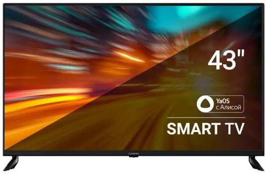 43 Телевизор SunWind SUN-LED43XU400, 4K Ultra HD, черный, СМАРТ ТВ, Яндекс.ТВ 2034092656
