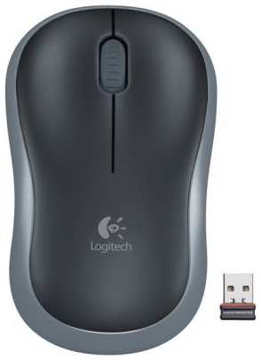 Мышь беспроводная Logitech M185 серый USB + радиоканал 2034093976