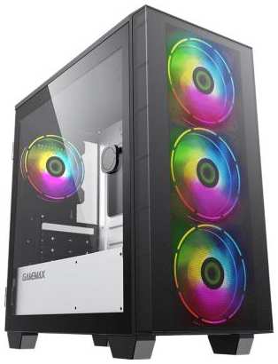 Компьютерный корпус, без блока питания mATX/ Gamemax Aero Mini mATX case, black, w/o PSU, w/1xUSB3.0+1xUSB2.0, w/3x12cm ARGB front fans GMX-12-Rainbow 2034095345