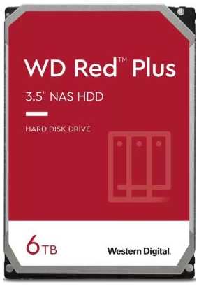 Жесткий диск 3.5 6 Tb 5400 rpm 256 Mb cache Western Digital Red Plus SATA III 6 Gb/s WD60EFPX 2034095665
