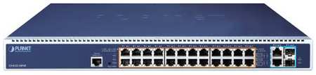 Коммутатор/ PLANET GS-6322-24P4X L3 24-Port 10/100/1000T 95W 802.3bt PoE + 2-Port 10GBASE-T + 2-Port 10G SFP+ Managed Switch with dual modular power s