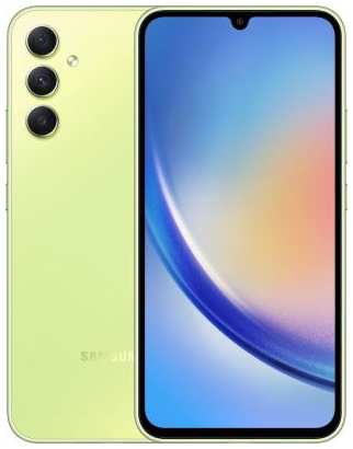 Смартфон Samsung SM-A346E Galaxy A34 5G 128Gb 6Gb зеленый лайм моноблок 3G 4G 2Sim 6.6 1080x2340 Android 13 48Mpix 802.11 a/b/g/n/ac NFC GPS GSM900/1 2034097970