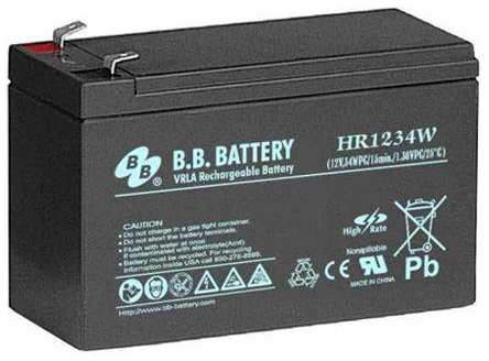 B.B. Battery Аккумуляторная батарея для ИБП BB HR 1234W 12В, 7Ач 2034098315