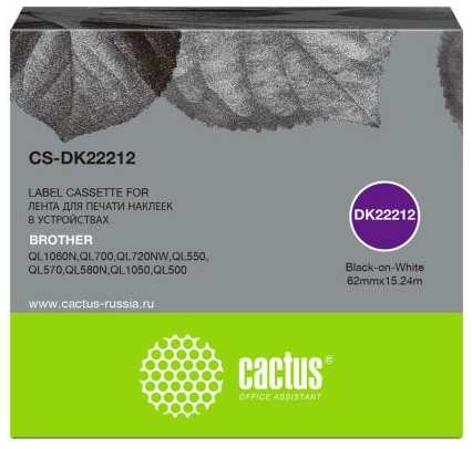 Картридж ленточный Cactus CS-DK22212 черный для Brother P-touch QL-500, QL-550, QL-700, QL-800 2034101164