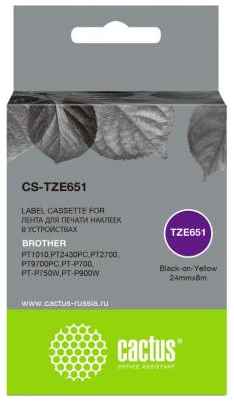 Картридж ленточный Cactus CS-TZE651 черный для Brother 1010/1280/1280VP/2700VP 2034101182