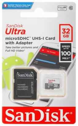 Карта памяти microSDHC 32Gb SanDisk SDSQUNR-032G-GN3MA Ultra 2034101197