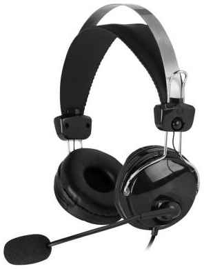 Наушники с микрофоном A4Tech HU-7P черный 2м накладные USB оголовье 2034102205