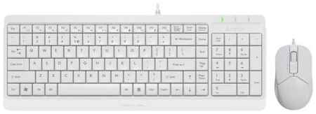 Клавиатура + мышь A4Tech Fstyler F1512 клав:белый мышь:белый USB 2034103534