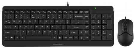 Клавиатура + мышь A4Tech Fstyler F1512 клав:черный мышь:черный USB 2034103595