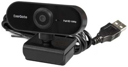 Exegate EX287379RUS Веб-камера ExeGate Stream C925 FullHD T-Tripod (матрица 1/3 2 Мп, 1920х1080, 1080P, 30fps, 4-линзовый объектив, шторка, фиксирова