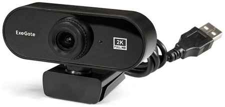 Exegate EX287380RUS Веб-камера ExeGate Stream C940 2K T-Tripod (матрица 1/3 5Мп, 2560x1440, 30fps, 4-линзовый объектив, ручной фокус, USB, микрофон с 2034106519