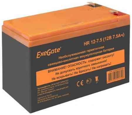 Exegate EX285638RUS Аккумуляторная батарея HR 12-7.5 (12V 7.5Ah 1228W, клеммы F2) 2034106585