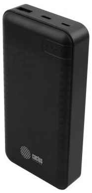 Мобильный аккумулятор Cactus CS-PBFSET-20000 Li-Pol 20000mAh 2.1A+2.1A черный 2xUSB материал пластик 2034107438