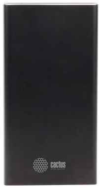 Мобильный аккумулятор Cactus CS-PBFSJT-10000 Li-Pol 10000mAh 2.1A+2.1A черный 2xUSB материал алюминий 2034107495