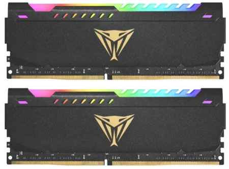 Оперативная память для компьютера 64Gb (2x32Gb) PC4-25600 3200MHz DDR4 DIMM CL18 Patriot Viper Steel RGB (PVSR464G320C8K)