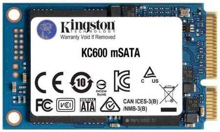Твердотельный накопитель SSD mSATA 256 Gb Kingston KC600 Read 550Mb/s Write 500Mb/s 3D NAND TLC 2034109090