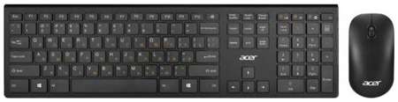 Клавиатура + мышь Acer OKR030 клав:черный мышь:черный USB беспроводная slim 2034111265