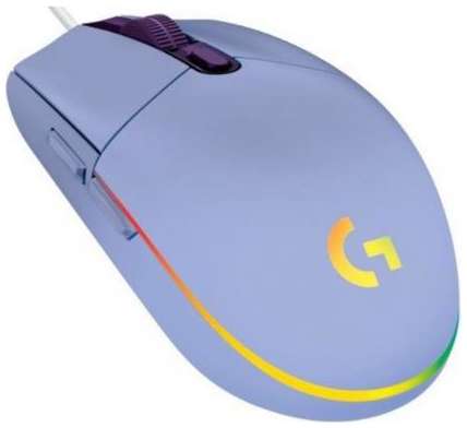 Мышь проводная Logitech G102 LIGHTSYNC Gaming LILAC Retail фиолетовый USB 910-005854 2034112223