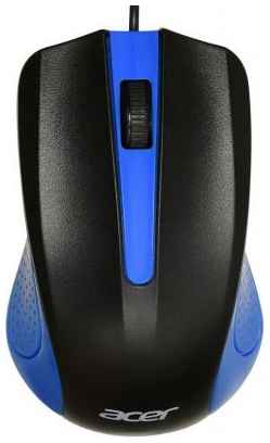 Мышь Acer OMW011 черный/синий оптическая (1200dpi) USB (3but) 2034112661