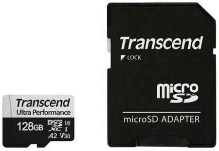 Карта памяти microSDXC Transcend 340S, 128 Гб, UHS-I Class U3 V30 A2, с адаптером 2034113008