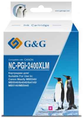 Картридж струйный G&G NC-PGI-2400XLM PGI-2400XL M пурпурный (20.4мл) для Canon MAXIFY iB4040/ МВ5040/ МВ5340 2034114318