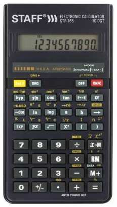 Калькулятор инженерный STAFF STF-165 10-разрядный черный 250122 2034115687