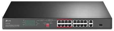 TP-Link 16-port 10/100Mbps + 2-port Gigabit unmanaged switch with 16 PoE+ ports, compliant with 802.3af/at PoE, 150W PoE budget, support 250m Extend Mode, pr 2034117621