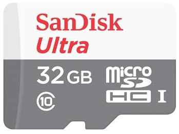 Флеш карта microSDHC 32Gb Class10 Sandisk SDSQUNR-032G-GN3MN Ultra w/o adapter