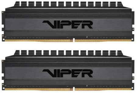 Оперативная память для компьютера 16Gb (2x8Gb) PC4-28800 3600MHz DDR4 DIMM CL18 Patriot Viper 4 Blackout PVB416G360C8K