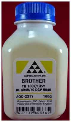 Тонер Brother TN 130Y/135Y HL 4040/50/70/DCP 9040 Yellow (фл. 100г) AQC-США фас.Россия 2034126302