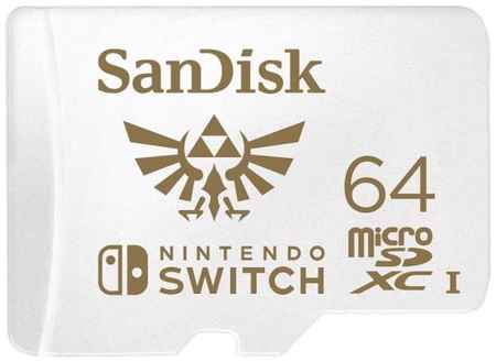 Флеш карта microSD 64GB SanDisk microSDXC Class 10 UHS-I A1 C10 V30 U3 for Nintendo Switch 100MB/s 2034126703