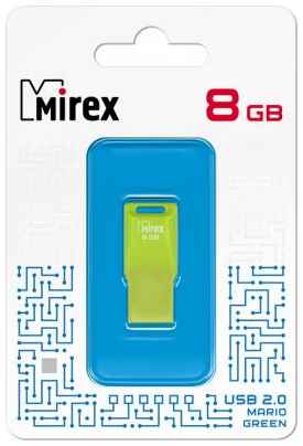 Флеш накопитель 8GB Mirex Mario, USB 2.0, Зеленый 2034126712
