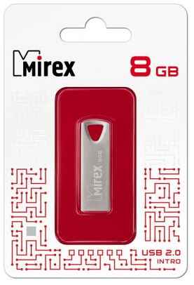 Флеш накопитель 8GB Mirex Intro, USB 2.0, Металл 2034126723