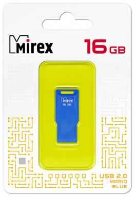 Флеш накопитель 16GB Mirex Mario, USB 2.0, Голубой 2034126763