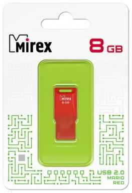 Флеш накопитель 8GB Mirex Mario, USB 2.0, Красный 2034126764