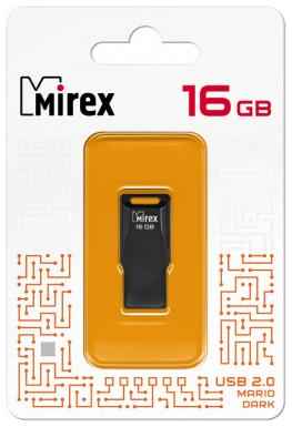 Флеш накопитель 16GB Mirex Mario, USB 2.0, Черный 2034126765