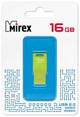 Флеш накопитель 16GB Mirex Mario, USB 2.0, Зеленый 2034126774