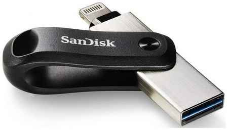 Флешка 64Gb SanDisk iXpand Go USB 3.0 Lightning серебристый черный SDIX60N-064G-GN6NN 2034126793