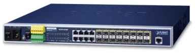 PLANET 16-Port 100/1000Base-X SFP + 8-Port 10/100/1000Base-T L2/L4 Managed Metro Ethernet Switch (AC+2 DC, DIDO) 2034130219