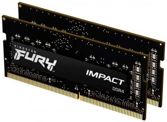Оперативная память для ноутбука 64Gb (2x32Gb) PC4-25600 3200MHz DDR4 SO-DIMM CL20 Kingston FURY Impact (KF432S20IBK2/64) 2034130471