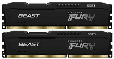 Оперативная память для компьютера 8Gb (2x4Gb) PC3-12800 1600MHz DDR3 DIMM CL10 Kingston FURY Beast Black (KF316C10BBK2/8) 2034132323