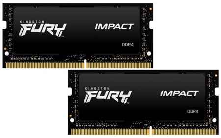 Оперативная память для ноутбука 16Gb (2x8Gb) PC4-25600 3200MHz DDR4 SO-DIMM CL20 Kingston FURY Impact (KF432S20IBK2/16) 2034132380