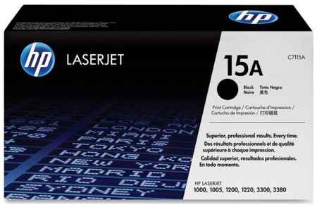Картридж лазерный HP (C7115А) LaserJet 1000/1200/3300/3380 и другие, №15А, оригинальный, 2500 стр., С7115А 2034134076