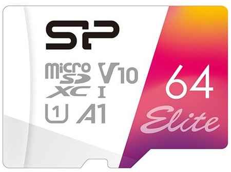 Флеш карта microSD 64GB Silicon Power Elite A1 microSDXC Class 10 UHS-I U3 100 Mb/s (SD адаптер) 2034134289