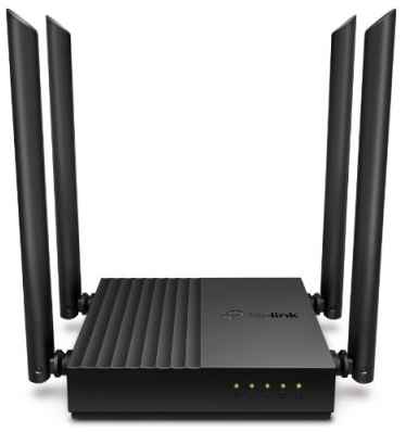 Wi-Fi роутер TP-LINK ARCHER C64 802.11abgnac 1167Mbps 2.4 ГГц 5 ГГц 4xLAN LAN черный 2034136308